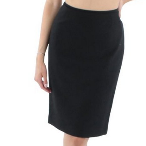 Arthur S. Levine Tahari Black Pencil Straight Skirt Lined New with Tags - Picture 1 of 13